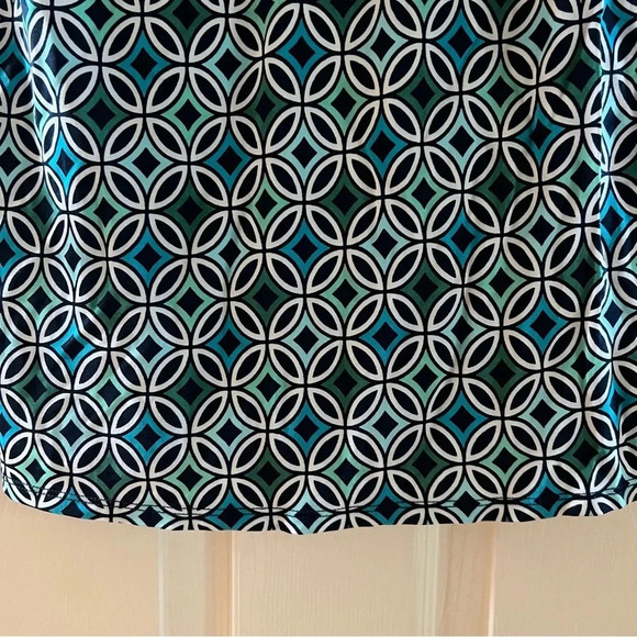 Ann Taylor LOFT Women Shift Dress 6 Blue Beads Preppy Casual Mandala Work Modest - Picture 12 of 17